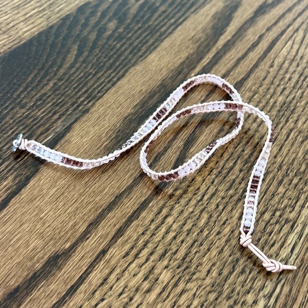 Victoria Emerson Beaded Wrap Bracelet Pink